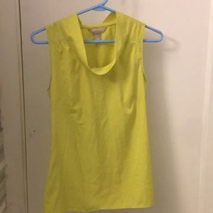 Banana Republic chartreuse sleeveless blouse Small